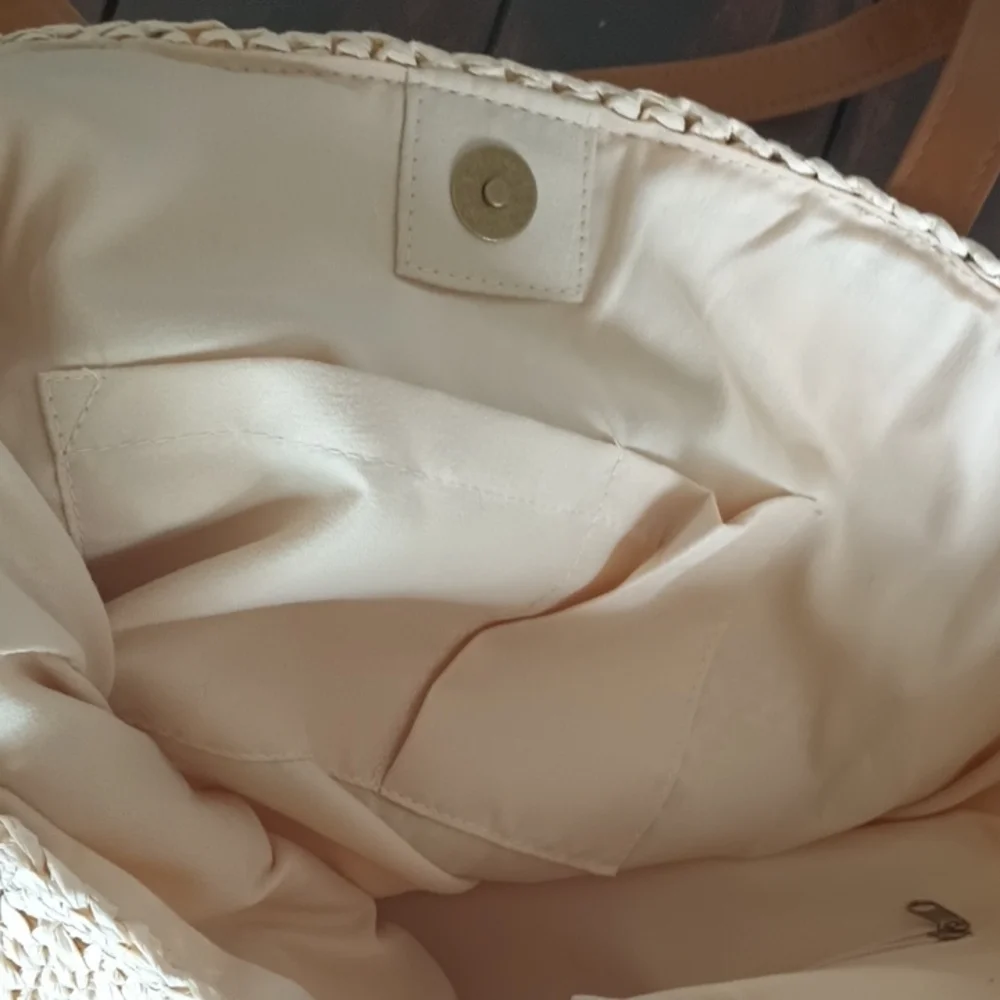 Style And Co Woven American Flag Tote Bag Purse Beach USA - Picture 6 of 9